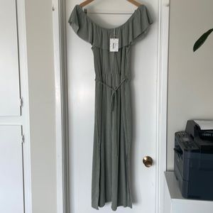 NWT hem & thread striped knit midi dress